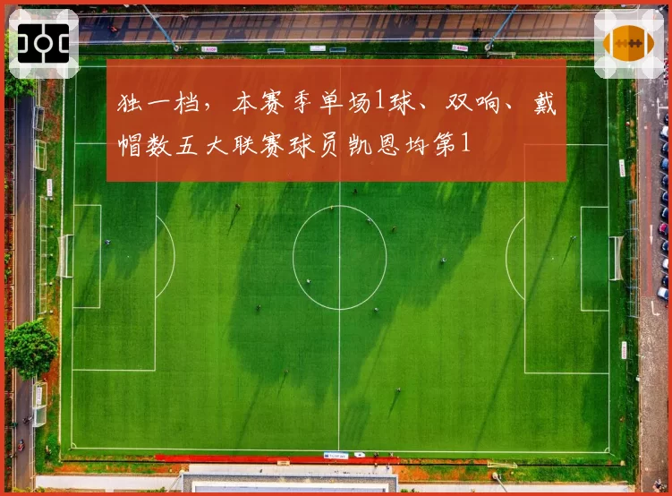 独一档,本赛季单场1球、双响、戴帽数五大联赛球员凯恩均第1